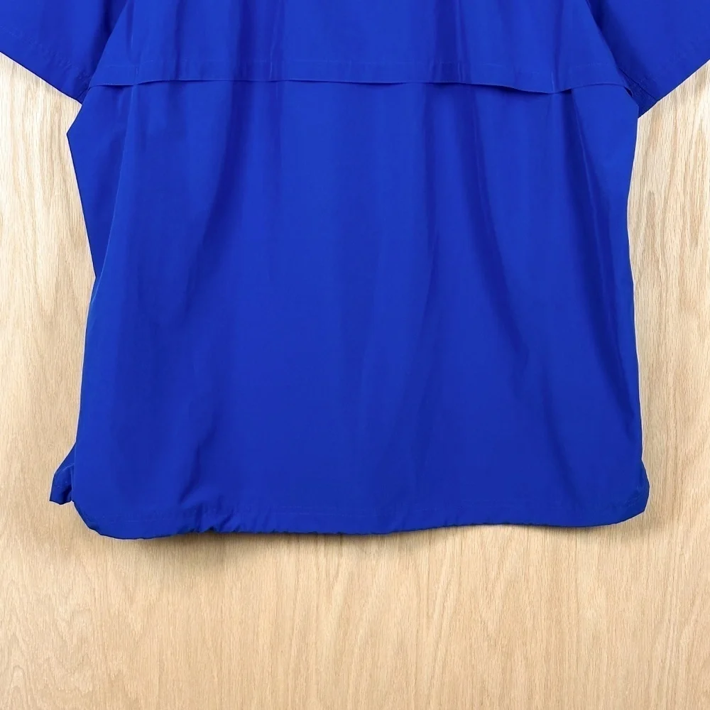 Adidas Blue Quarter Zip Short Sleeve Windbreaker Pullover